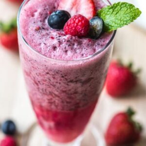 Jugos de Frutos Rojos en Agua